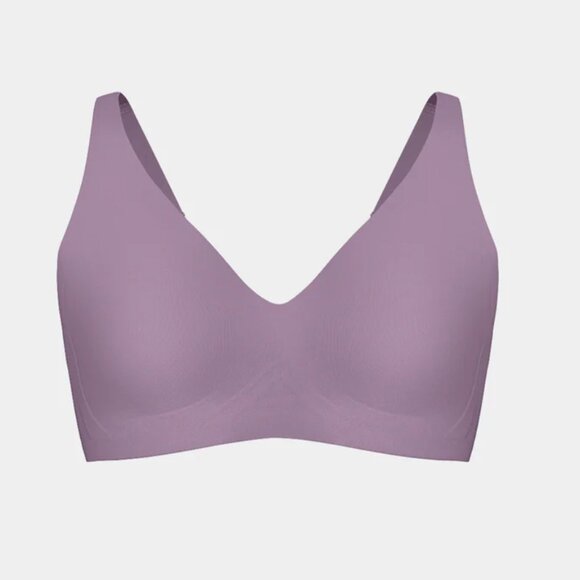 Knix NWOT revolution v neck wireless bra size S in dark plum purple - Picture 1 of 8
